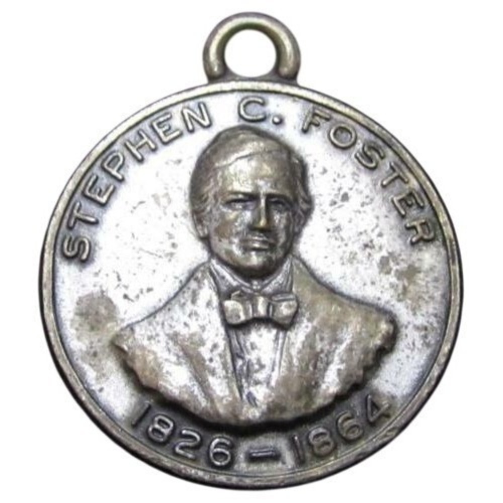 Vintage Stephen C Foster Memorial 1826-1864 White Springs Silver Pendant*MUSIC